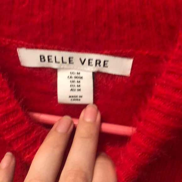 Belle Vere mock neck multi color striped sweater - Picture 2 of 5